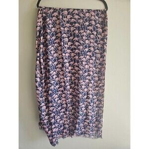 J Crew NWT Flamingo print scarf-polyester, tropical-70" long